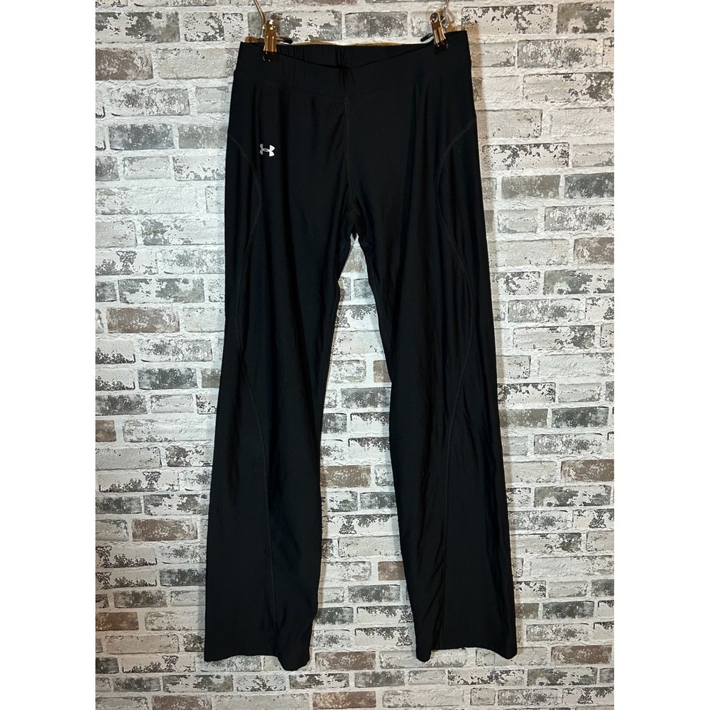 Under Armour ColdGear Womens Small Black Wide‎ Leg Athletic Yoga Pants Leggings